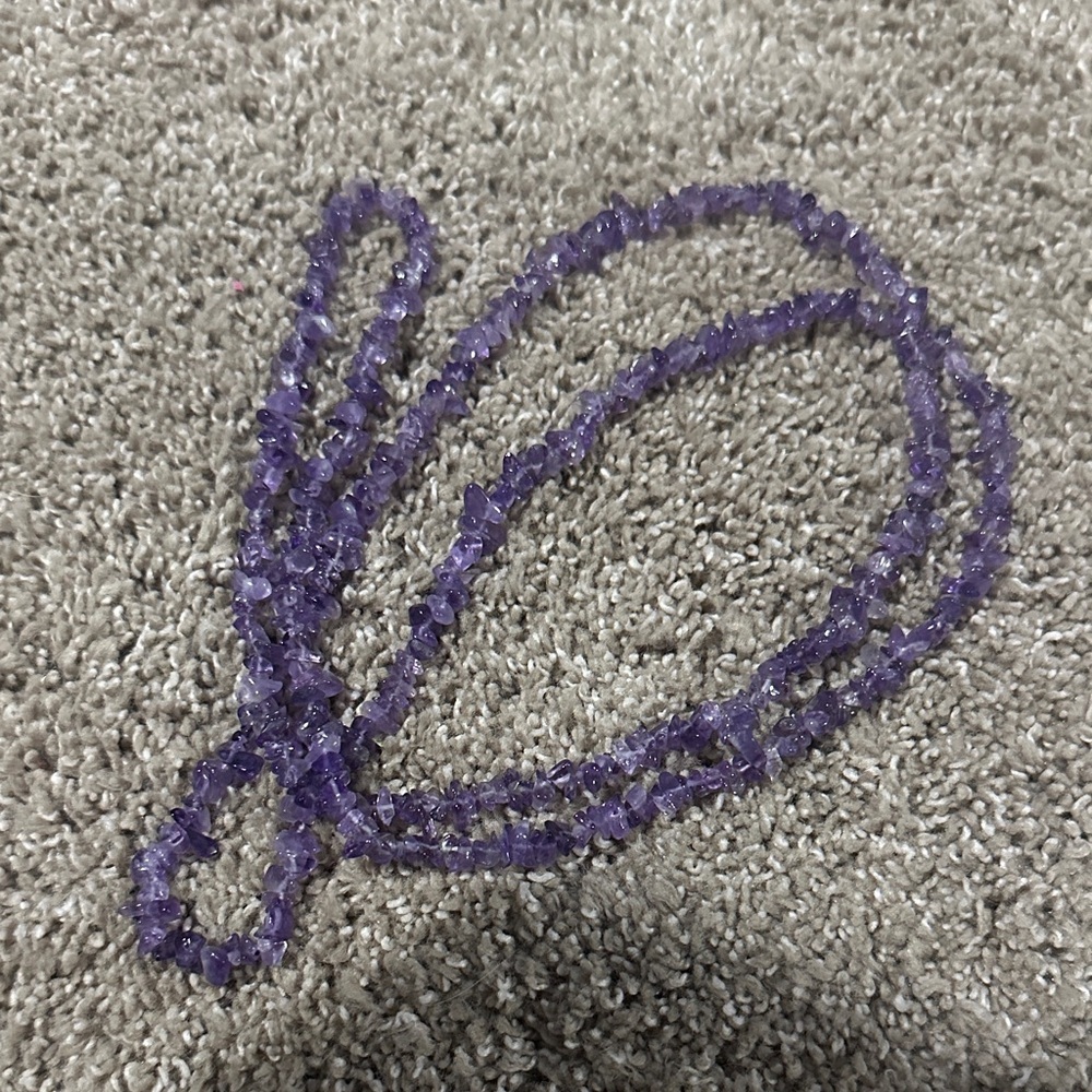 Purple Beaded Necklace